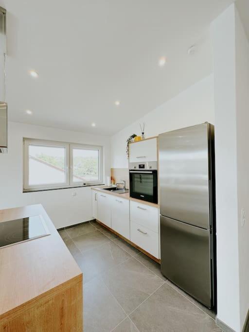 Apartment 100 Qm Im Weindorf - Balkon/Garage Aspisheim المظهر الخارجي الصورة