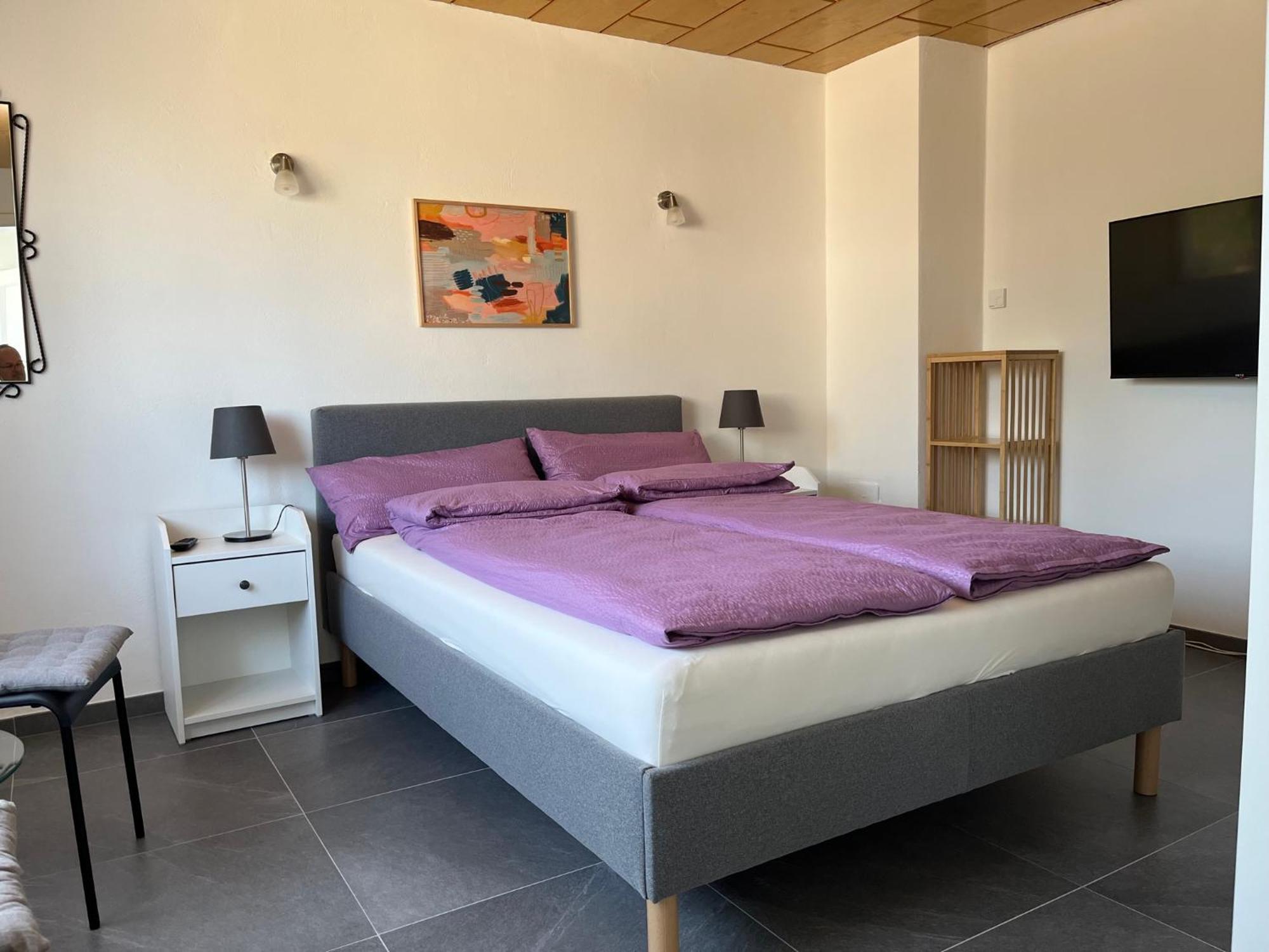 Apartment 100 Qm Im Weindorf - Balkon/Garage Aspisheim المظهر الخارجي الصورة
