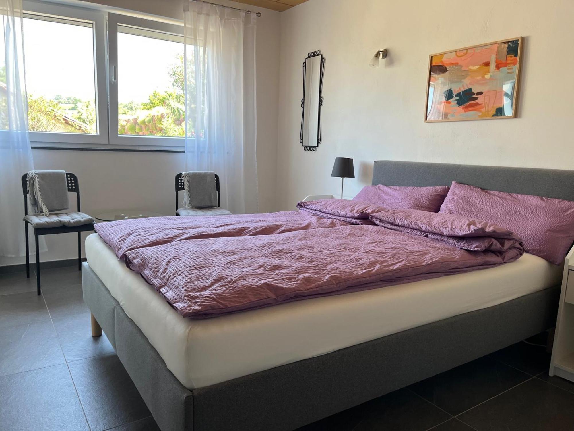 Apartment 100 Qm Im Weindorf - Balkon/Garage Aspisheim المظهر الخارجي الصورة